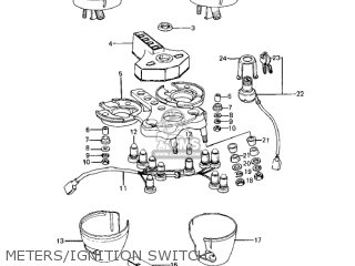 METERS/IGNITION SWITCH - KZ900A4 1976 USA CANADA