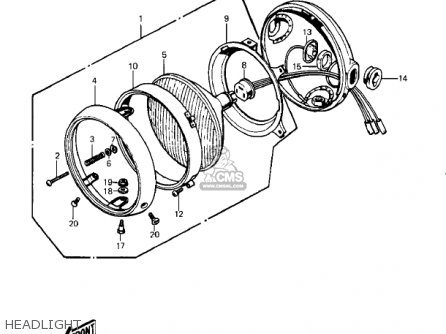 HEADLIGHT - KZ900A4 1976 USA CANADA
