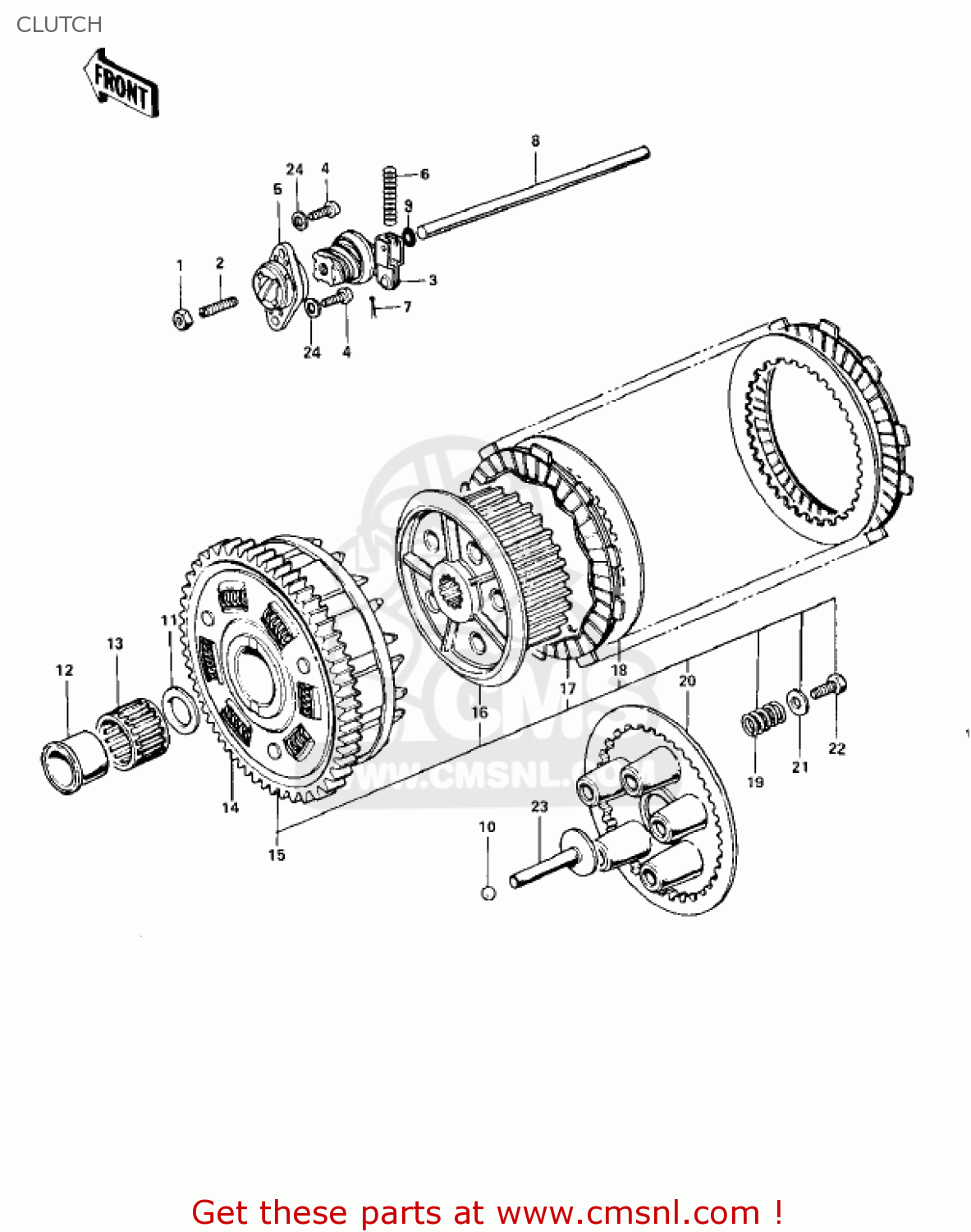 CLUTCH KZ900A5 1977 USA CANADA