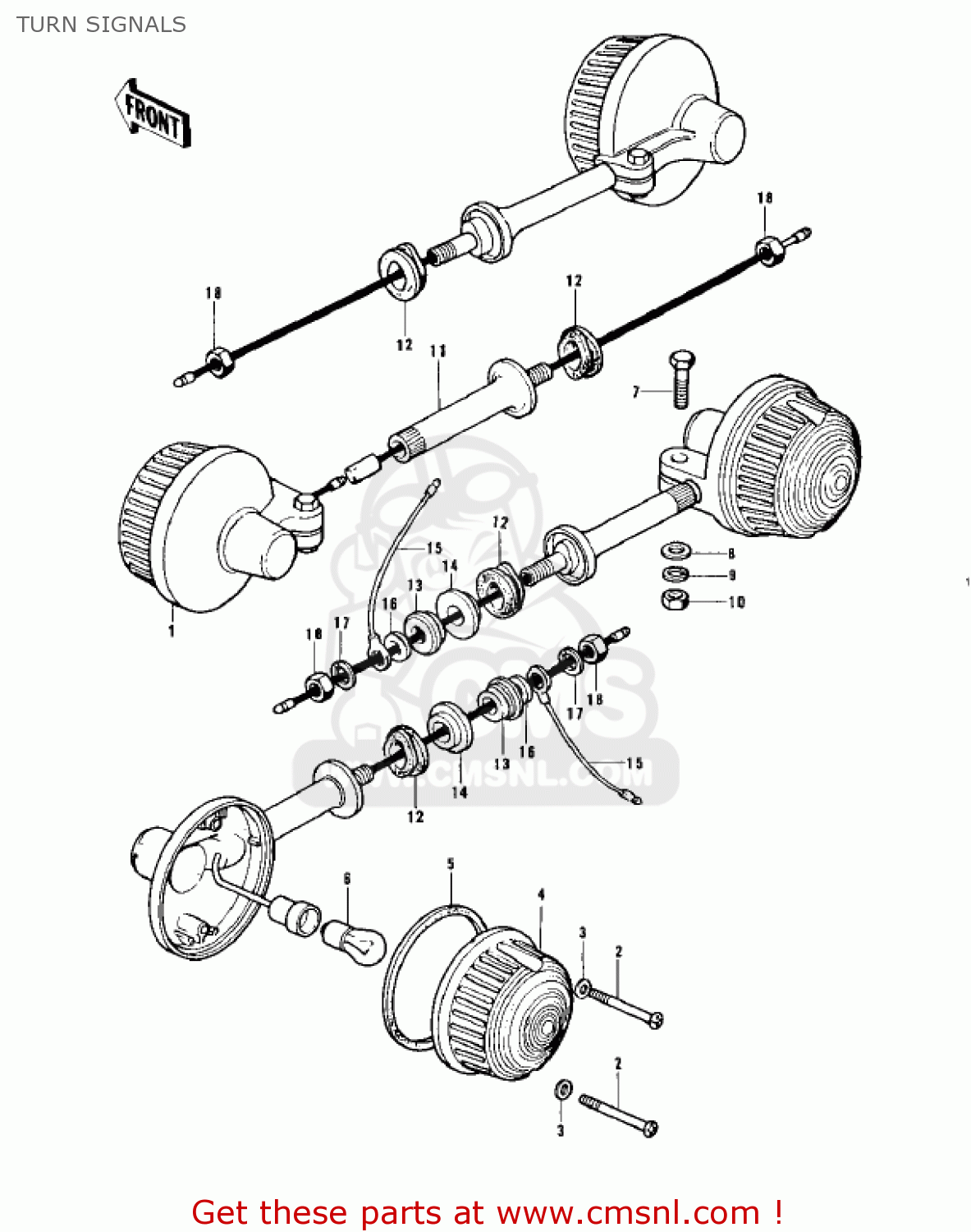 TURN SIGNALS KZ900A5 1977 USA CANADA