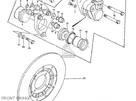 FRONT BRAKE - KZ900A5 1977 USA CANADA