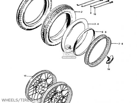WHEELS/TIRES - KZ900A5 1977 USA CANADA