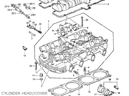 CYLINDER HEAD/COVER - KZ900A5 1977 USA CANADA