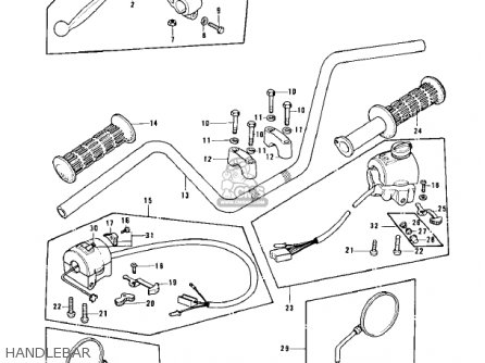 HANDLEBAR - KZ900A5 1977 USA CANADA