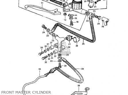 FRONT MASTER CYLINDER - KZ900A5 1977 USA CANADA