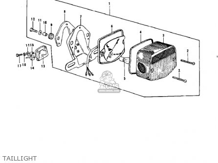 TAILLIGHT - KZ900A5 1977 USA CANADA