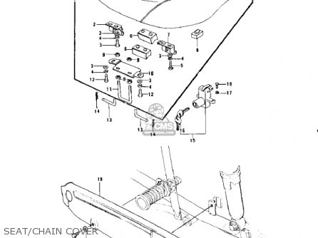 SEAT/CHAIN COVER - KZ900A5 1977 USA CANADA