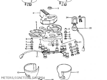 METERS/IGNITION SWITCH - KZ900A5 1977 USA CANADA