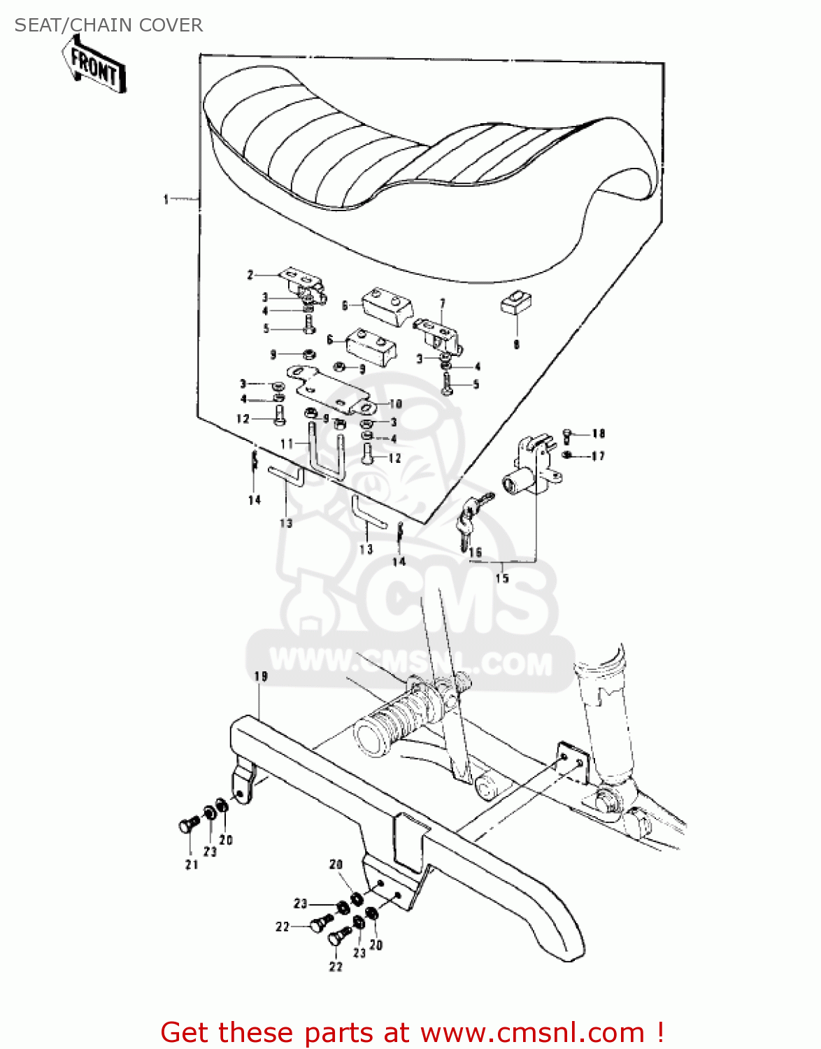 SEAT/CHAIN COVER KZ900B1 1976 USA CANADA/ LTD