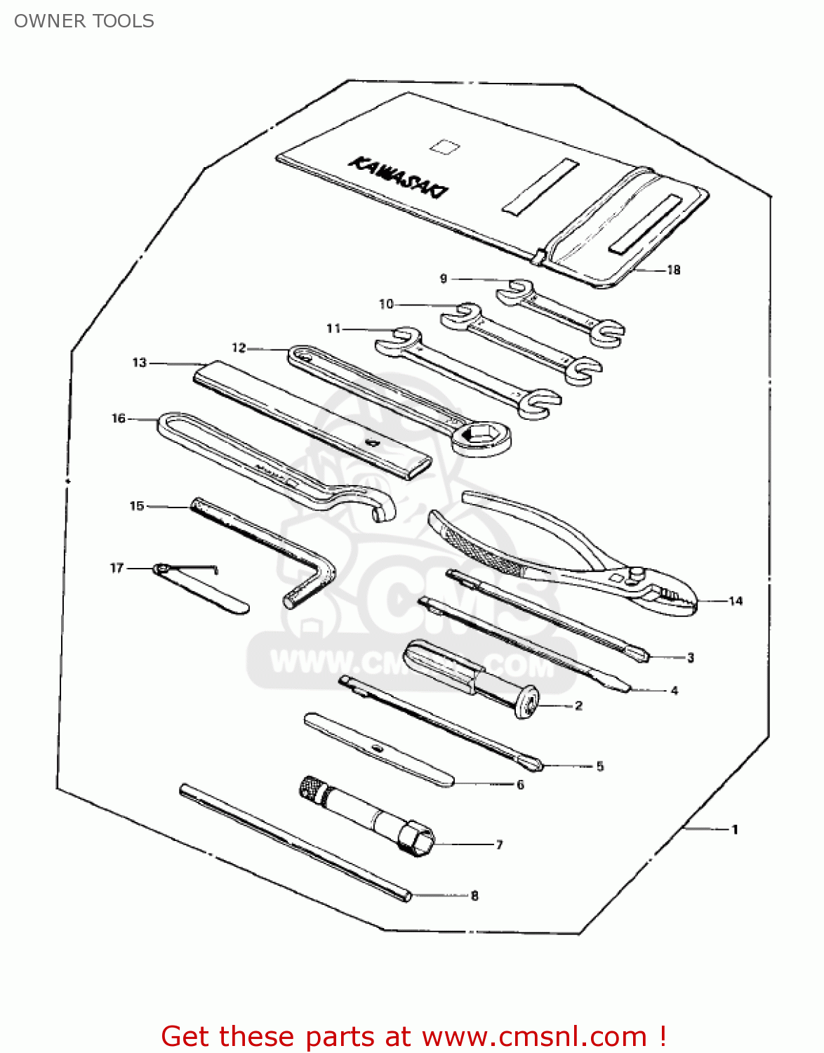 OWNER TOOLS KZ900B1 1976 USA CANADA/ LTD