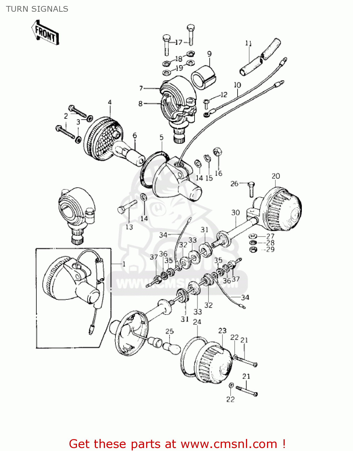 TURN SIGNALS KZ900B1 1976 USA CANADA/ LTD