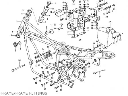 FRAME/FRAME FITTINGS - KZ900B1 1976 USA CANADA/ LTD
