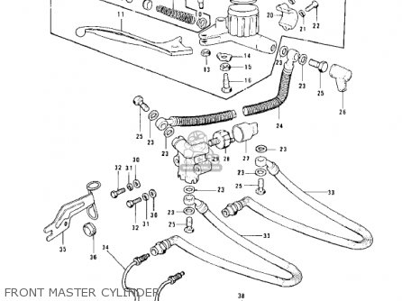 FRONT MASTER CYLINDER - KZ900B1 1976 USA CANADA/ LTD