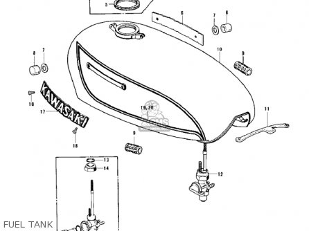 FUEL TANK - KZ900B1 1976 USA CANADA/ LTD