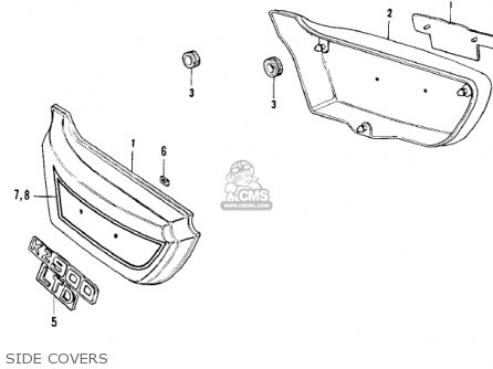 SIDE COVERS - KZ900B1 1976 USA CANADA/ LTD