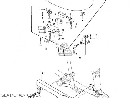 SEAT/CHAIN COVER - KZ900B1 1976 USA CANADA/ LTD