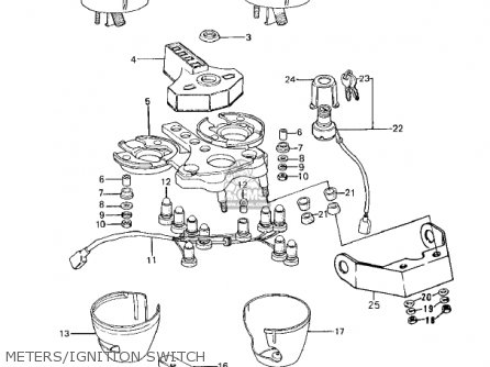 METERS/IGNITION SWITCH - KZ900B1 1976 USA CANADA/ LTD