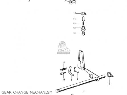 GEAR CHANGE MECHANISM - KZ900B1 1976 USA CANADA/ LTD