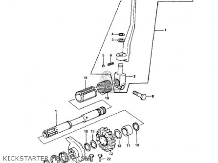 KICKSTARTER MECHANISM - KZ900B1 1976 USA CANADA/ LTD