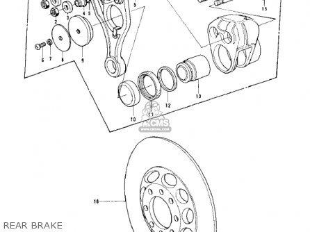 REAR BRAKE - KZ900B1 1976 USA CANADA/ LTD