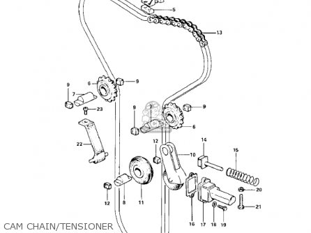 CAM CHAIN/TENSIONER - KZ900B1 1976 USA CANADA/ LTD