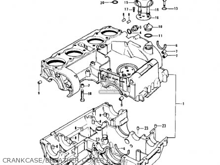 CRANKCASE/BREATHER COVER - KZ900B1 1976 USA CANADA/ LTD