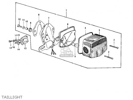 TAILLIGHT - KZ900B1 1976 USA CANADA/ LTD