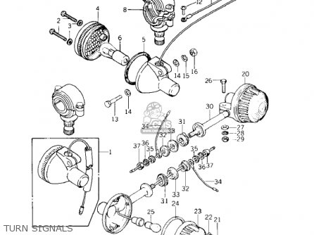 TURN SIGNALS - KZ900B1 1976 USA CANADA/ LTD