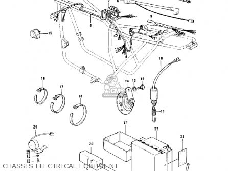 CHASSIS ELECTRICAL EQUIPMENT - KZ900B1 1976 USA CANADA/ LTD