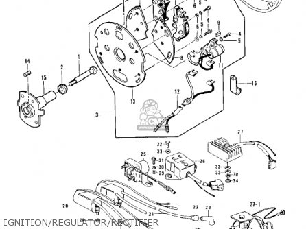 IGNITION/REGULATOR/RECTIFIER - KZ900B1 1976 USA CANADA/ LTD