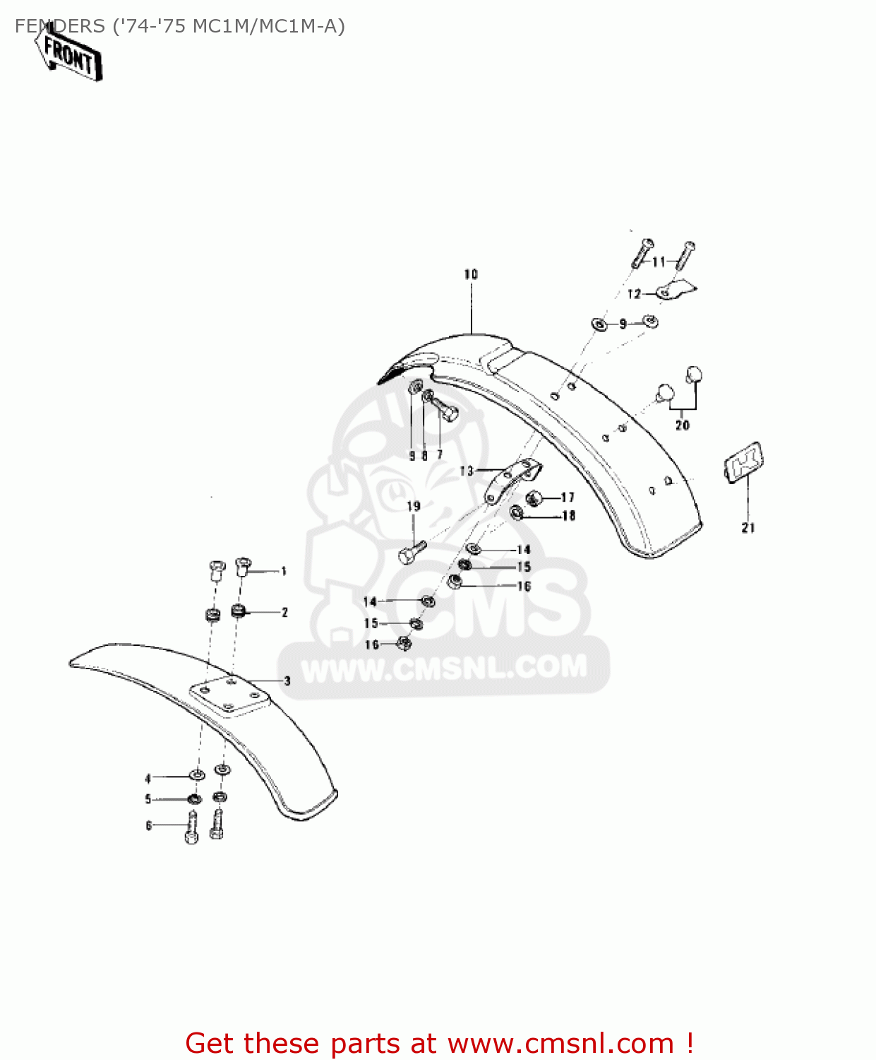 FENDERS ('74-'75 MC1M/MC1M-A) MC1 MIDIBIKE 1973 USA CANADA