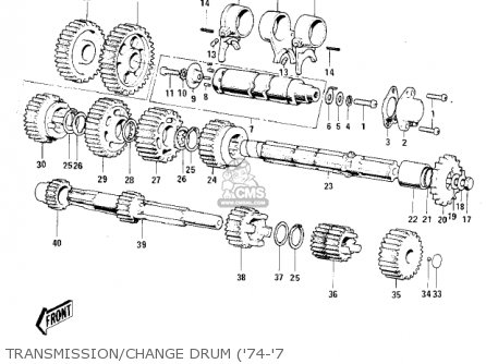 TRANSMISSION/CHANGE DRUM ('74-'7 - MC1 MIDIBIKE 1973 USA CANADA