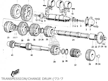 TRANSMISSION/CHANGE DRUM ('73-'7 - MC1 MIDIBIKE 1973 USA CANADA