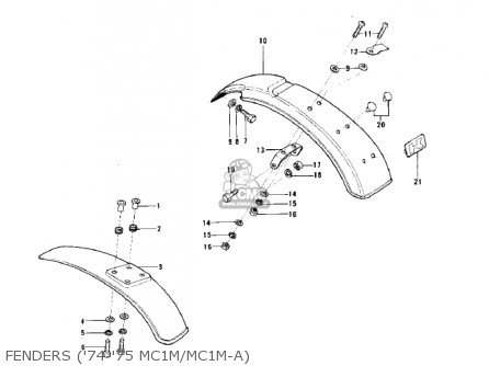 FENDERS ('74-'75 MC1M/MC1M-A) - MC1 MIDIBIKE 1973 USA CANADA