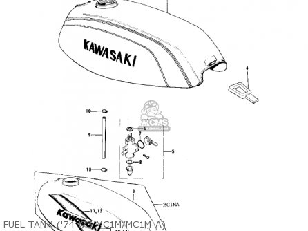 FUEL TANK ('74-'75 MC1M/MC1M-A) - MC1 MIDIBIKE 1973 USA CANADA
