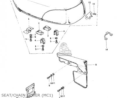 SEAT/CHAIN COVER (MC1) - MC1 MIDIBIKE 1973 USA CANADA