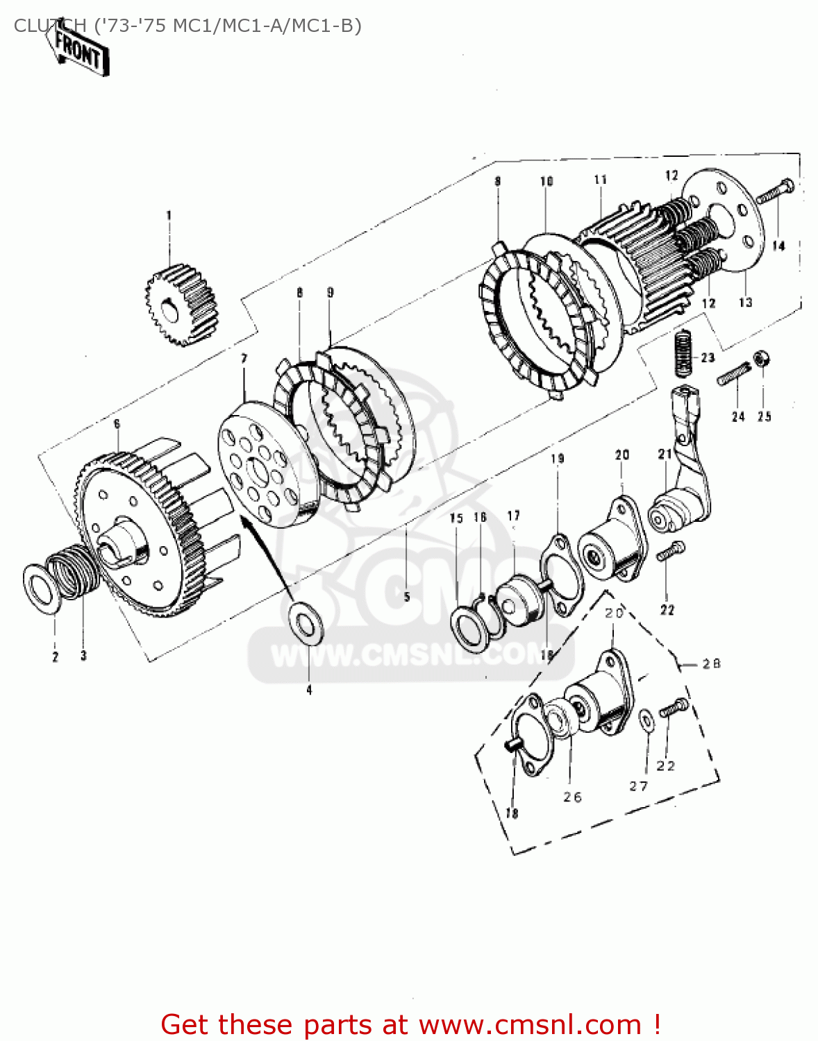 CLUTCH ('73-'75 MC1/MC1-A/MC1-B) MC1A 1974 USA CANADA