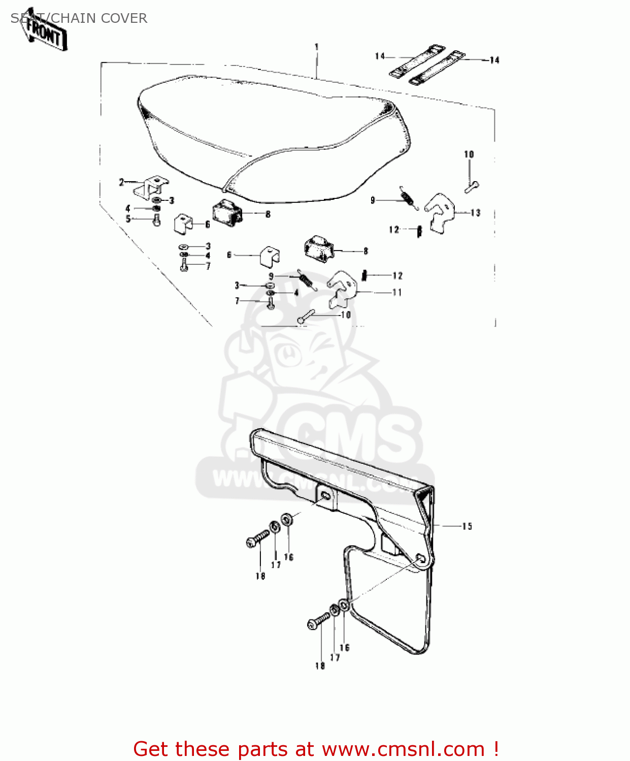 SEAT/CHAIN COVER MC1A 1974 USA CANADA