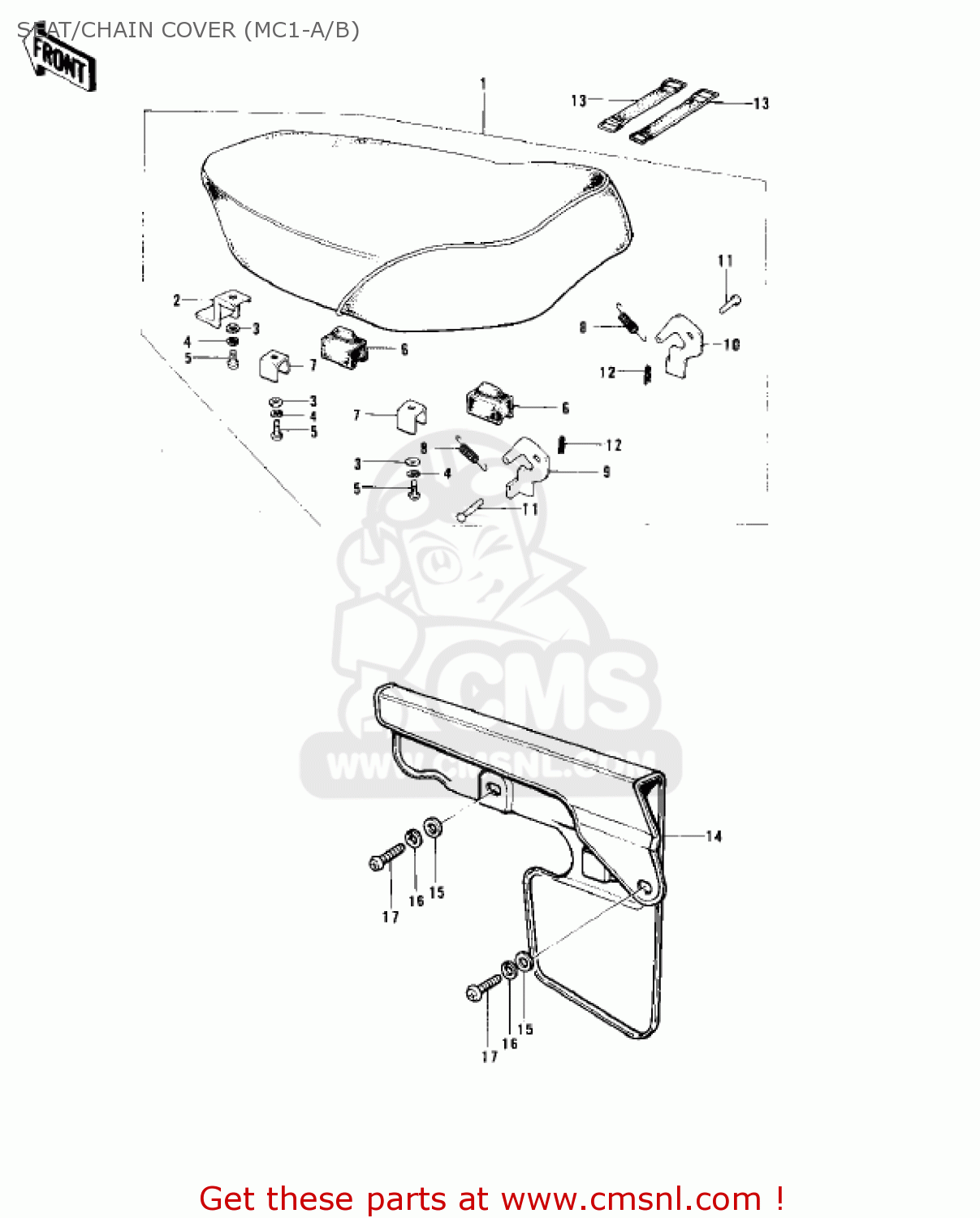 SEAT/CHAIN COVER (MC1-A/B) MC1A 1974 USA CANADA
