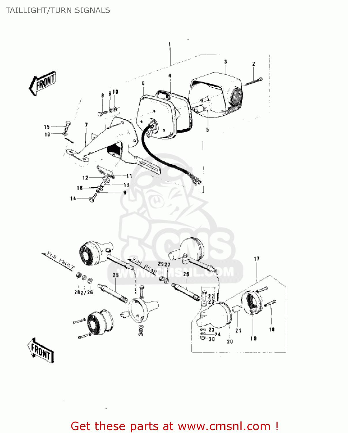 TAILLIGHT/TURN SIGNALS MC1A 1974 USA CANADA