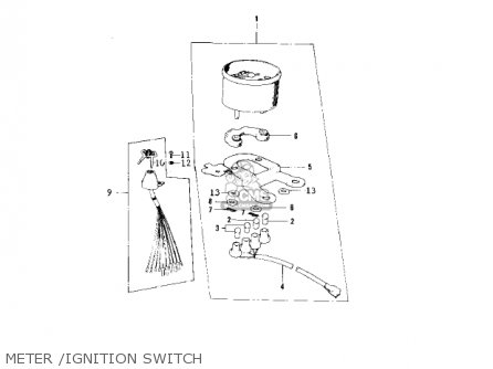 METER /IGNITION SWITCH - MC1A 1974 USA CANADA