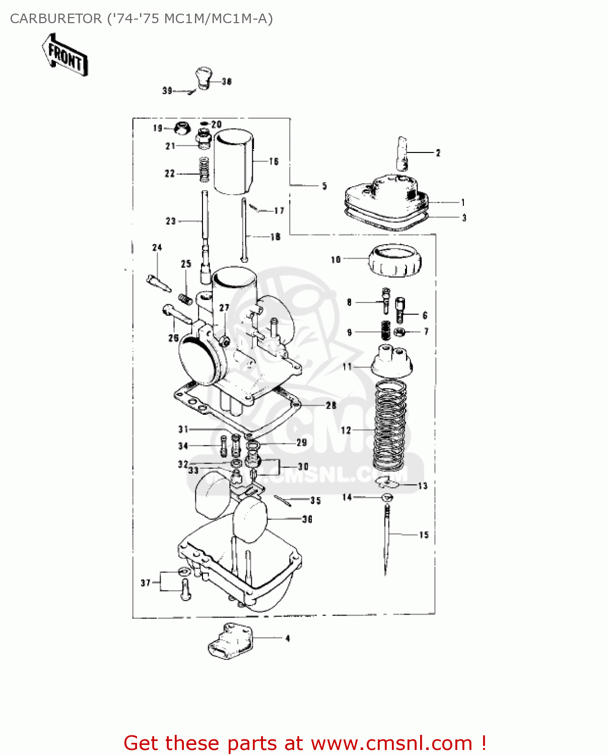CARBURETOR ('74-'75 MC1M/MC1M-A) MC1B 1975 USA CANADA