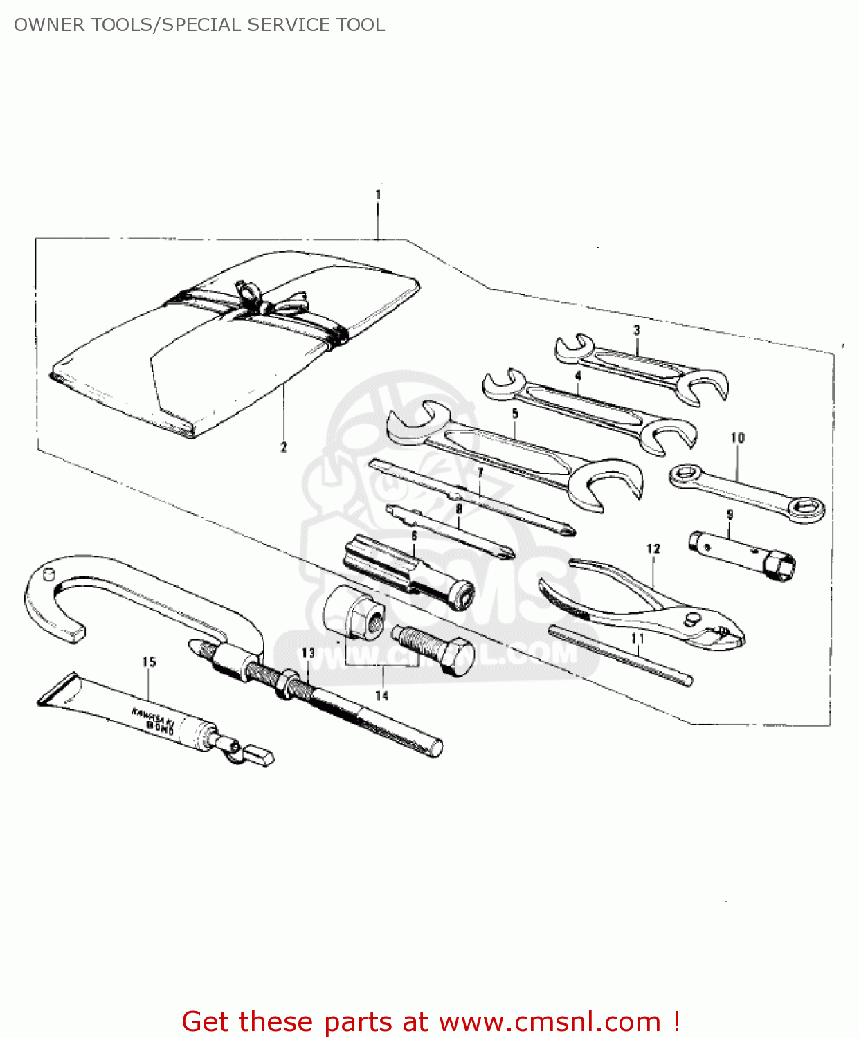 OWNER TOOLS/SPECIAL SERVICE TOOL MC1B 1975 USA CANADA