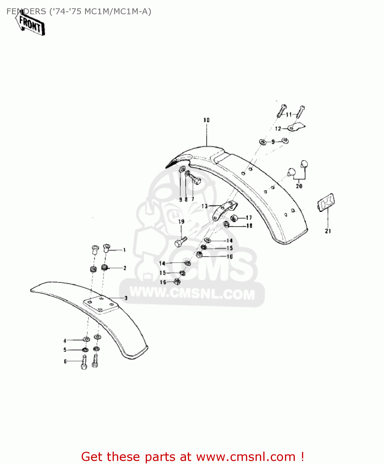 FENDERS ('74-'75 MC1M/MC1M-A) MC1B 1975 USA CANADA