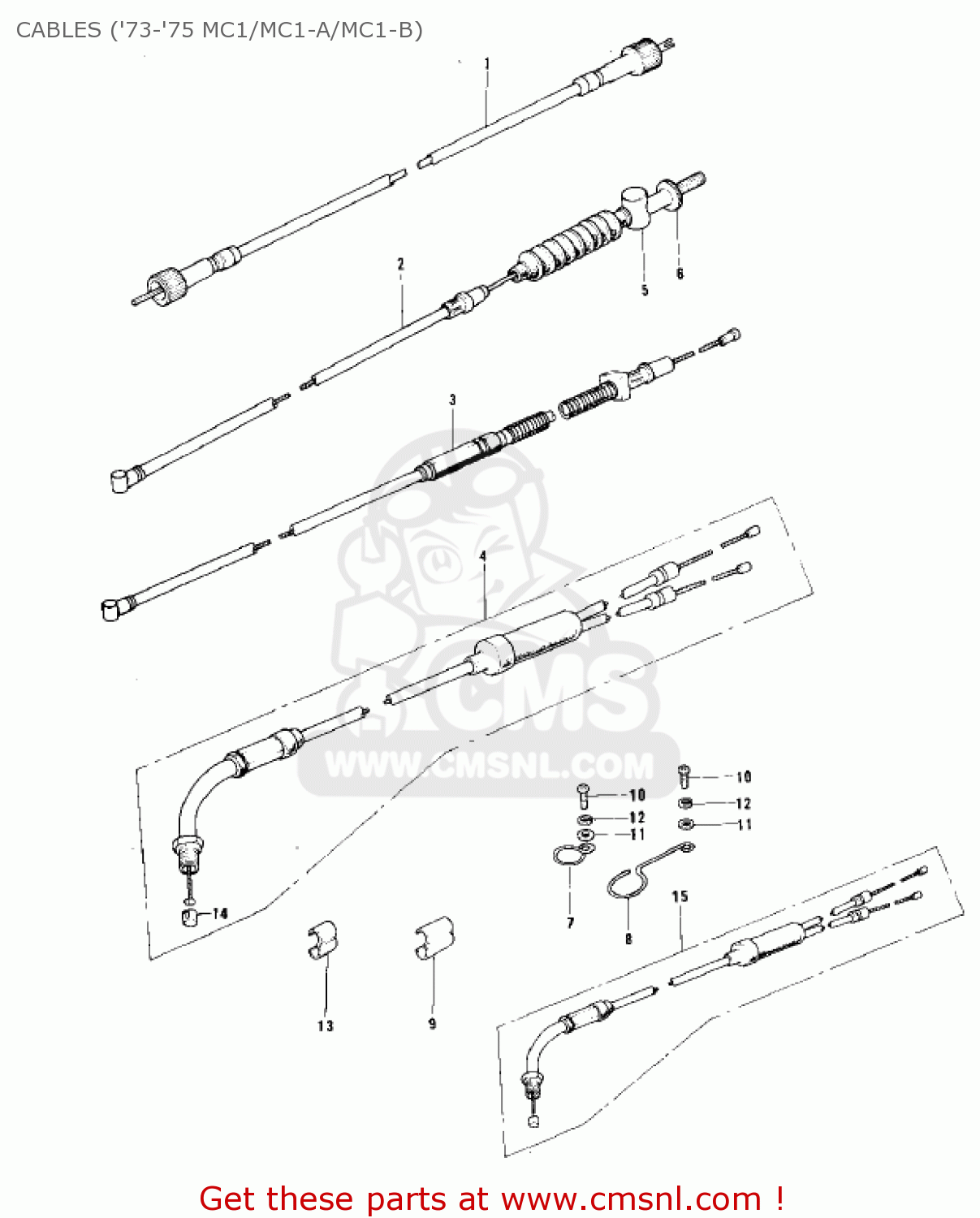 CABLES ('73-'75 MC1/MC1-A/MC1-B) MC1B 1975 USA CANADA