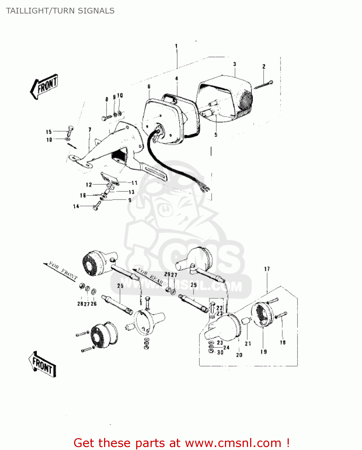 TAILLIGHT/TURN SIGNALS MC1B 1975 USA CANADA