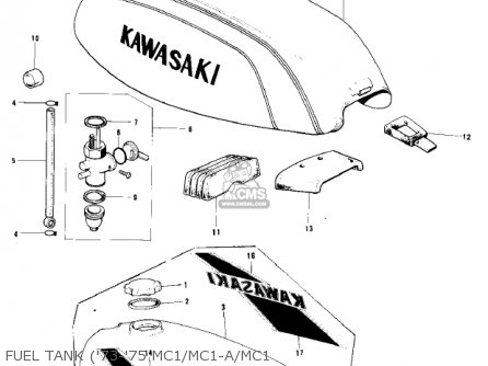 FUEL TANK ('73-'75 MC1/MC1-A/MC1 - MC1B 1975 USA CANADA