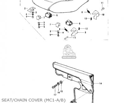 SEAT/CHAIN COVER (MC1-A/B) - MC1B 1975 USA CANADA