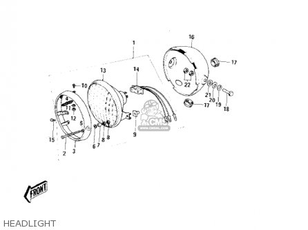 HEADLIGHT - MC1B 1975 USA CANADA