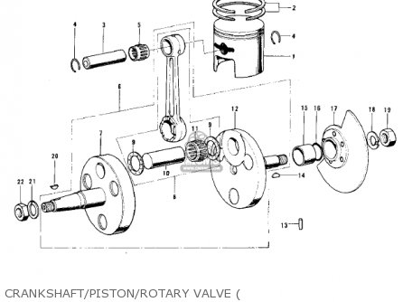 CRANKSHAFT/PISTON/ROTARY VALVE ( - MC1M 1974 USA CANADA